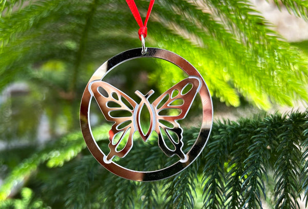 Christian Butterfly Christmas Ornament