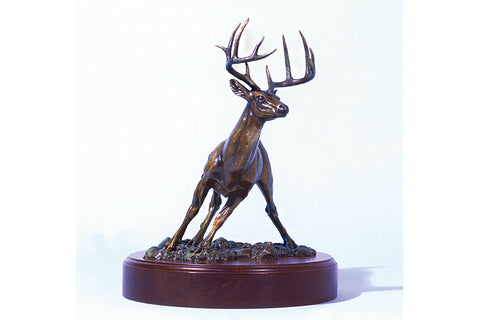 Wildlife: Change of Heart / "Lone Buck" Bronze Sculpture
