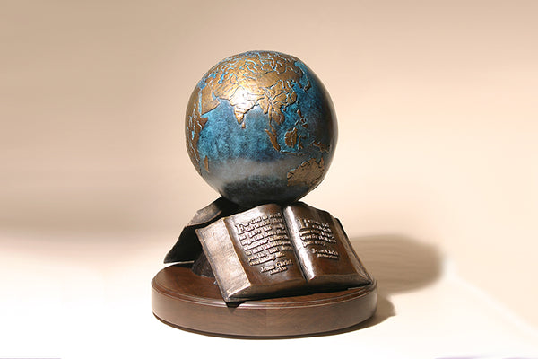 "The Great Commission" 5" Globe Sculpture (available in Bronze or Resin)