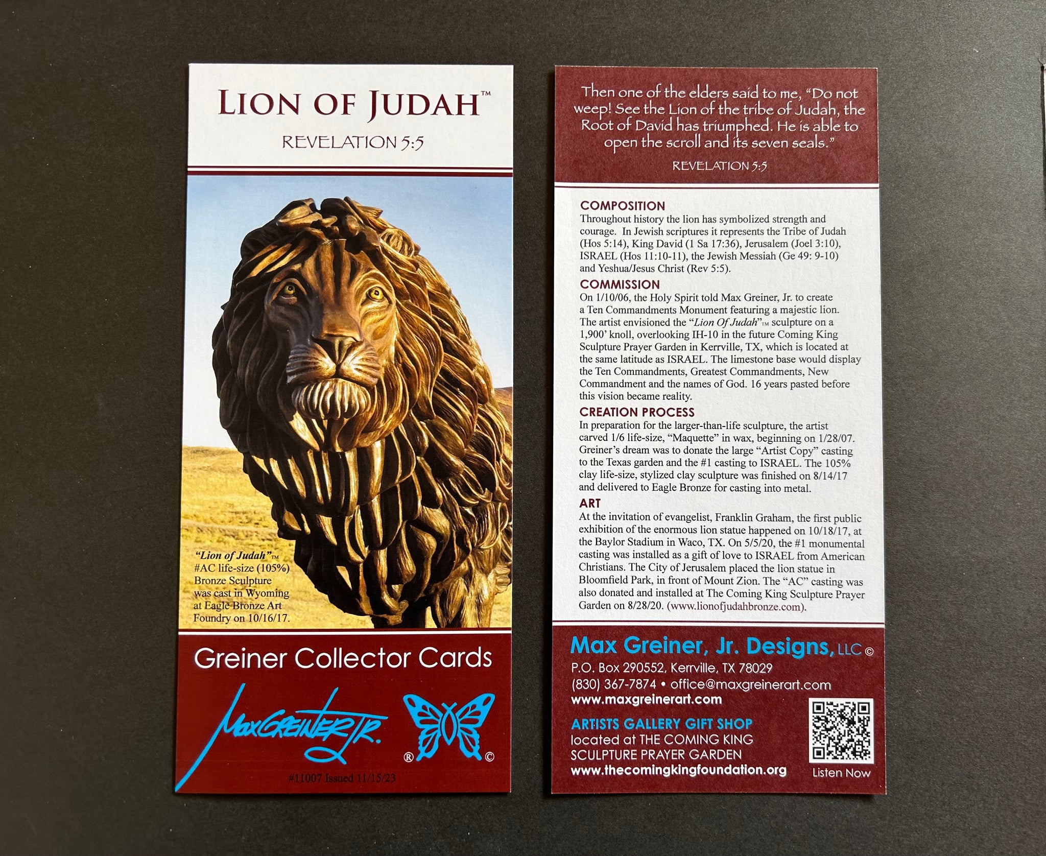 "Lion of Judah" Collector Card (Rev. 5:5)