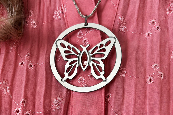 Christian Butterfly Pendant, "Witness Jewelry"