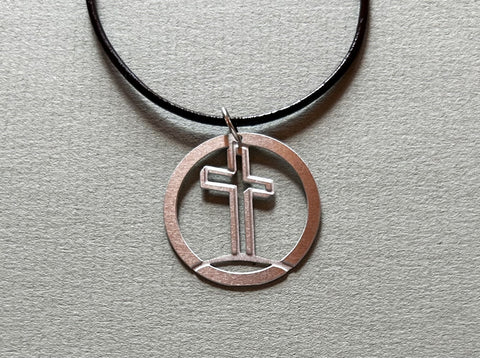 "The Empty Cross" Charm Pendant- 1" Stainless