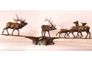 Wildlife: Rocky Mountain Challenge “Herd"  Bronze Sculpture