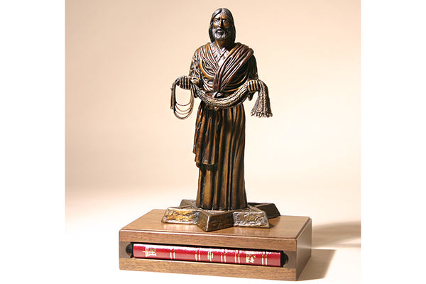 bronze fisher with net "Fisher of Men" Bronze 1/6 Life-size Sculpture (with Bible)