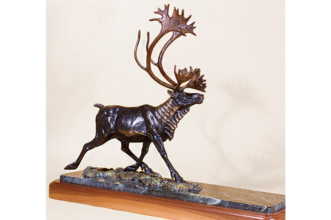 Wildlife: “Barren Ground Caribou"  Bronze Sculpture