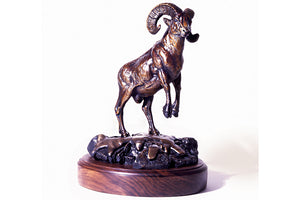 Wildlife: "Rocky Mountain Bighorn Sheep" Bronze Sculpture