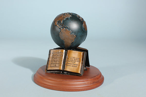 "The Great Commission" 5" Globe Sculpture (available in Bronze or Resin)