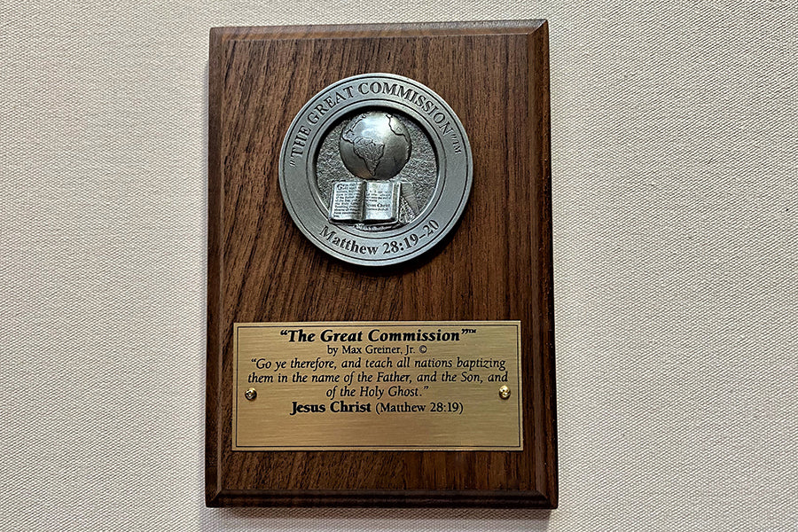 "The Great Commission"  Medallion Award in Pewter or Bronze