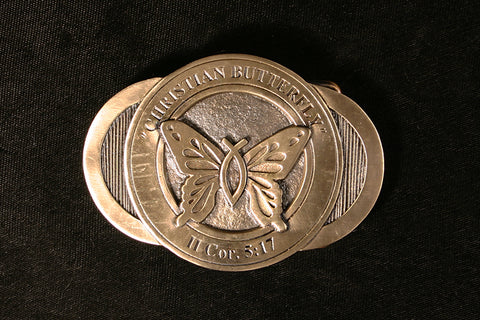 "Christian Butterfly" Belt Buckle
