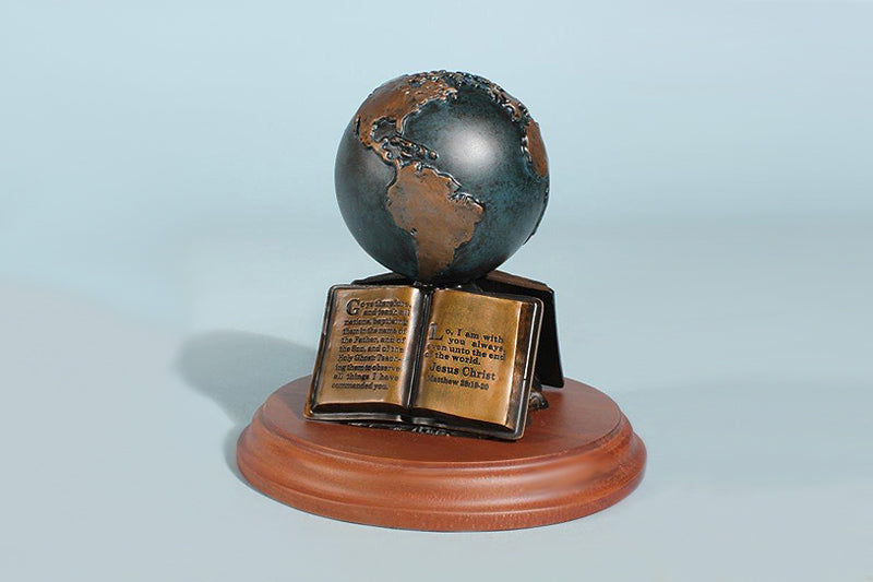 "The Great Commission" 3" Globe Sculpture (available in Bronze or Resin)
