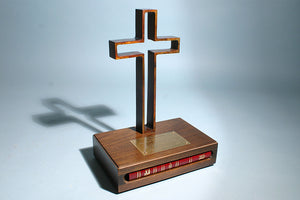 "The Empty Cross" 12" Bronze Sculpture (with Bible)
