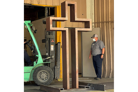 "The Empty Cross" 7' 7" Cor-Ten Steel Cross