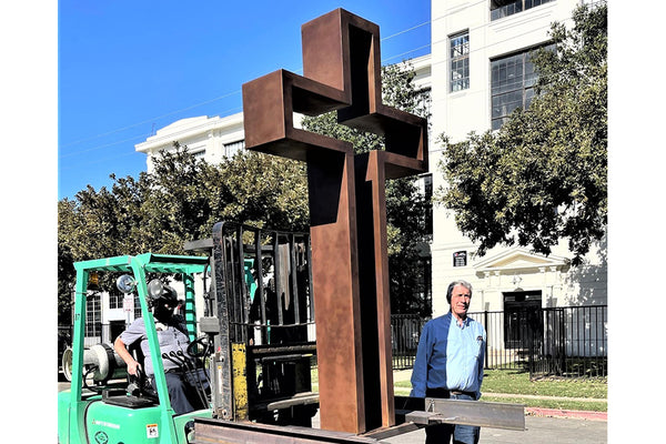 "The Empty Cross" 7' 7" Cor-Ten Steel Cross