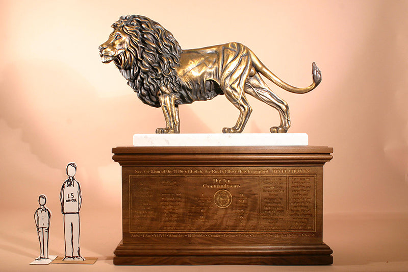 Z Lion of Judah 1-1/2 Life-size Bronze Sculpture (150%)