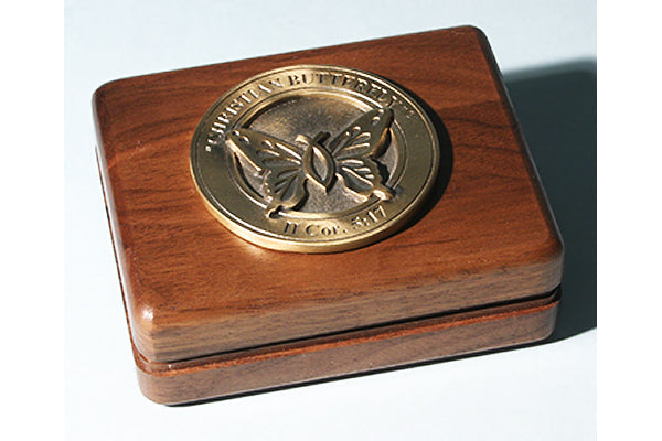"Christian Butterfly" Medallion Keepsake Box