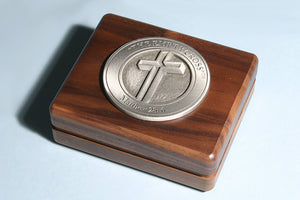 "The Empty Cross" Medallion Keepsake Box in Bronze or Pewter
