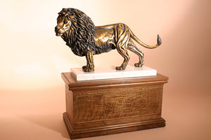 "Lion of Judah" 1/6 Life-size Bronze Sculpture With Base