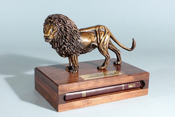 "Lion of Judah" Bronze 1/12 Life-size Sculpture (with Bible)