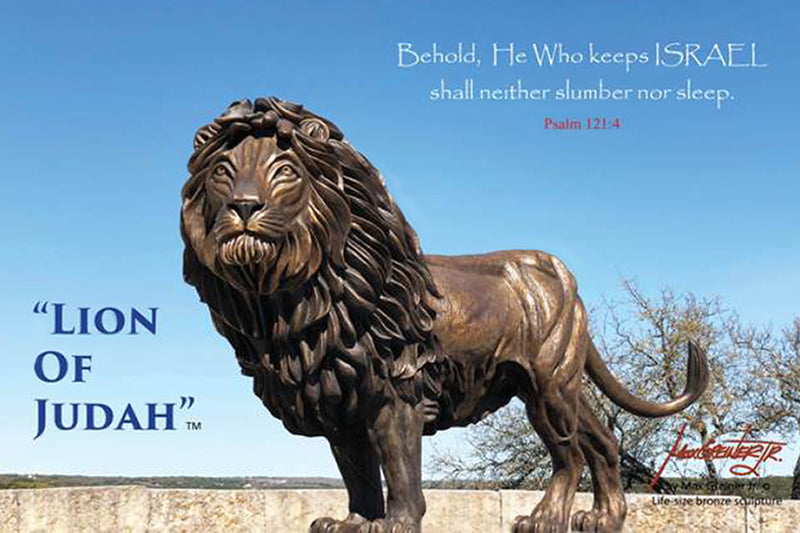 "Lion of Judah" 24"x 36" Canvas Print (Psalms 121:4)