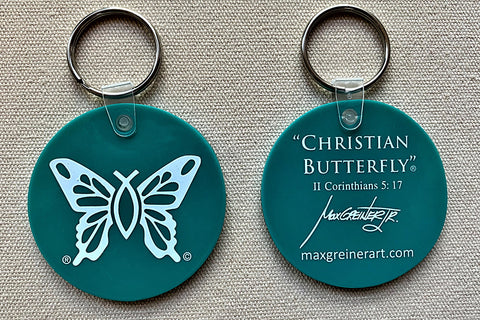 "The Christian Butterfly" Soft Plastic Key Ring
