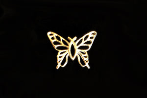 "Christian Butterfly" 14k Gold Charm in 3 Sizes