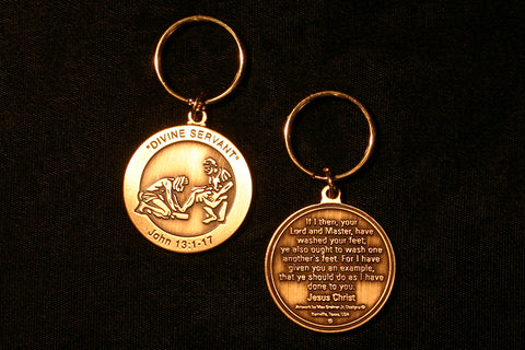 "Divine Servant" Bronze Key Ring