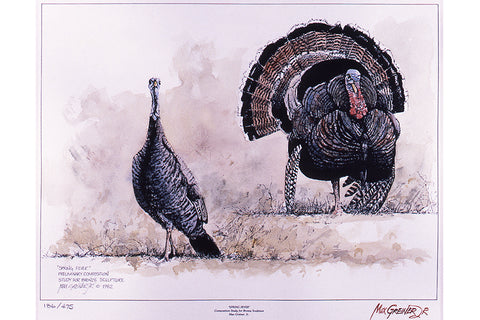Wildlife: Drawing Print  “Spring Fever" (Wild Turkey)