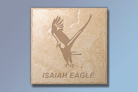 "Isaiah Eagle" 4" Etched Tile