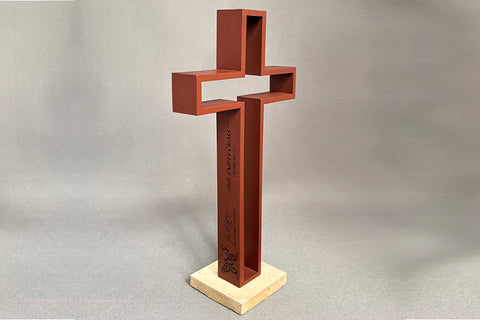 "The Empty Cross" 7 inch resin with Stone Base