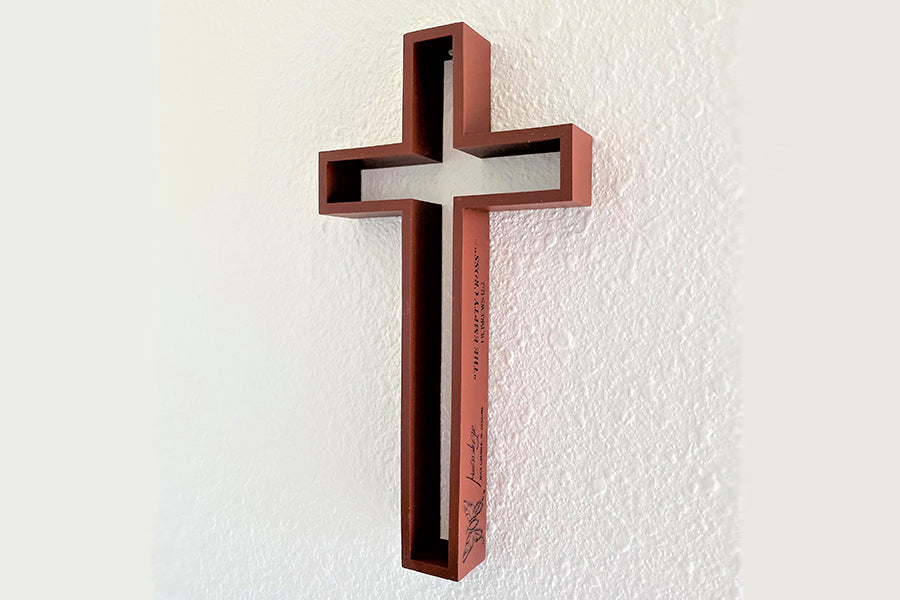 "The Empty Cross" 7 inch resin Wall Mount