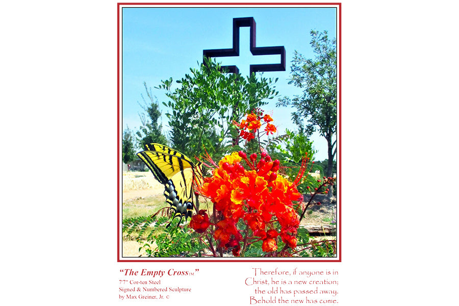 "Christian Butterfly and The Empty Cross" 6 Note Cards