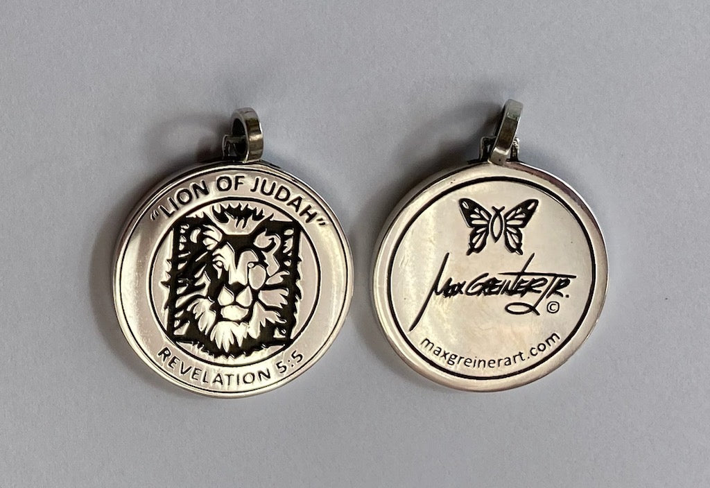 "LION of JUDAH" Sterling Silver Signet Pendant